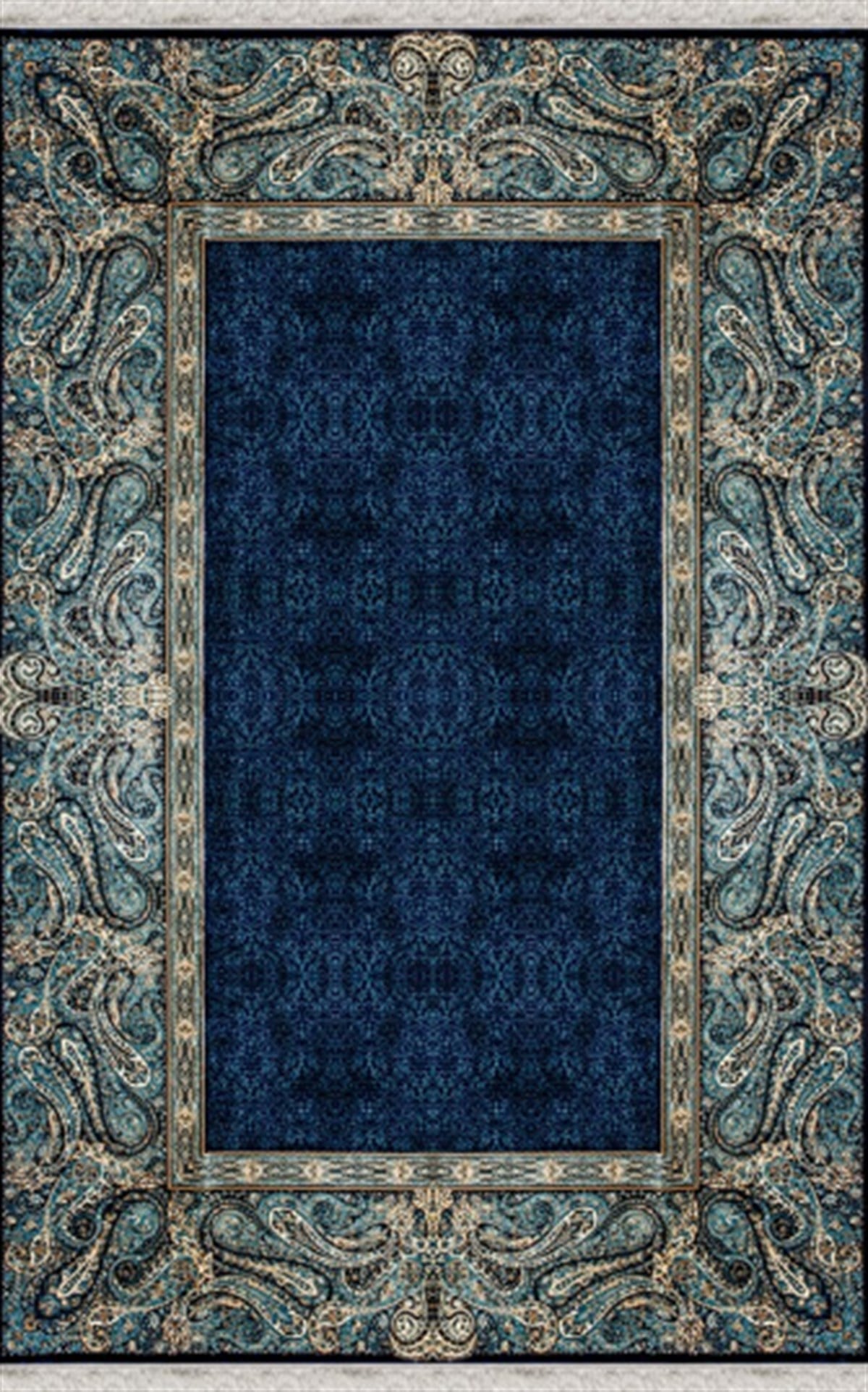 WOOLKNOT HALI İPEK 1168C LAVİCERT KOYU MAVİ