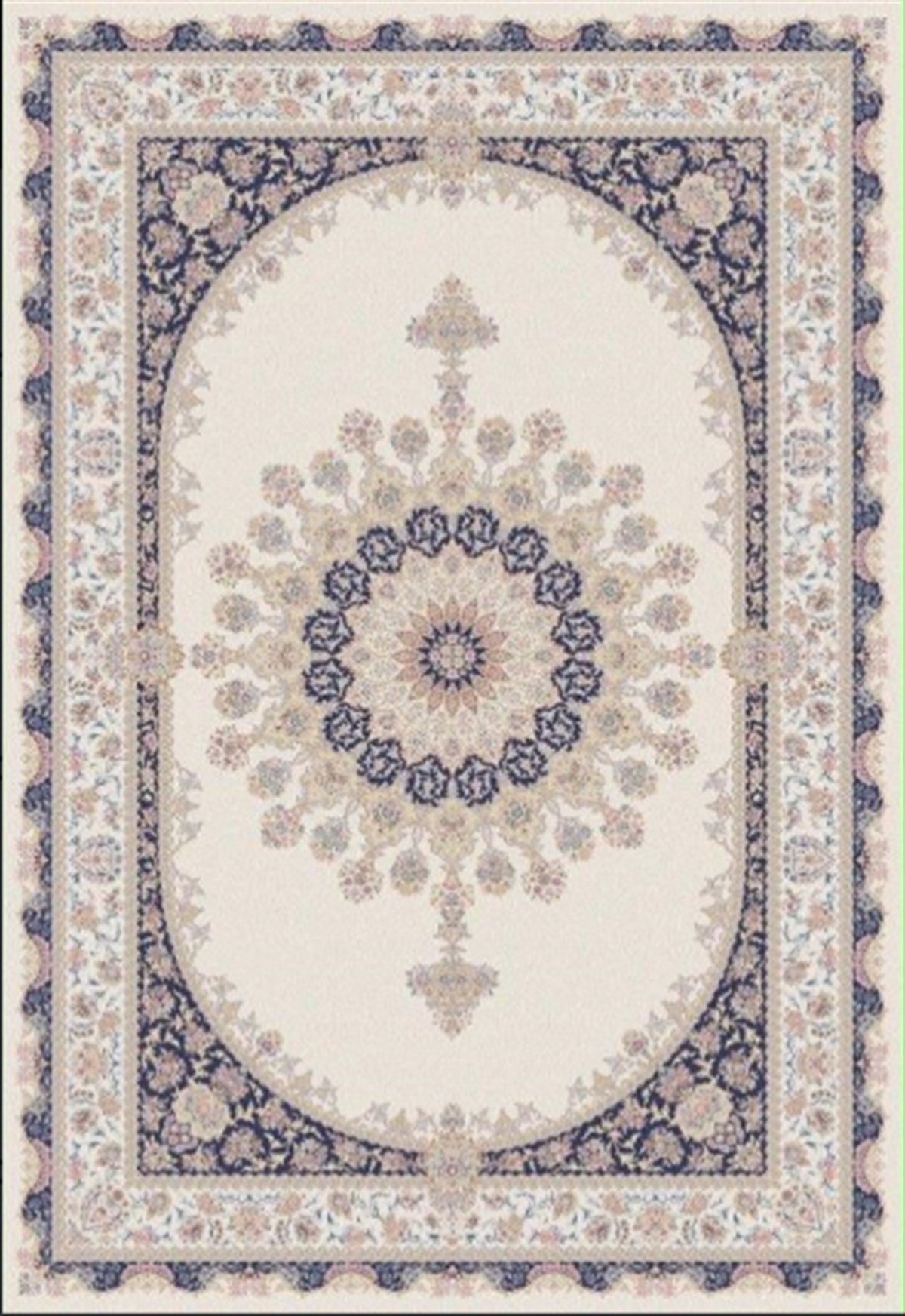 WOOLKNOT HALI MİRAGE 2118M KREM LACİVERT