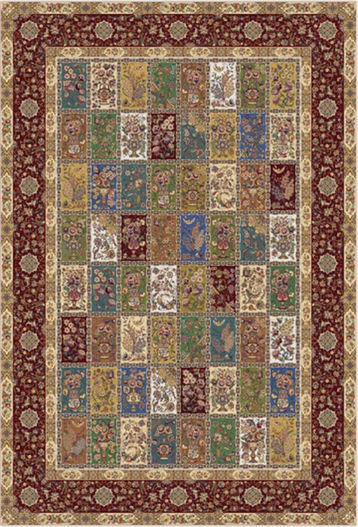 WOOLKNOT HALI QUM İPEK SAÇAK 2040 BORDO PAFTALI