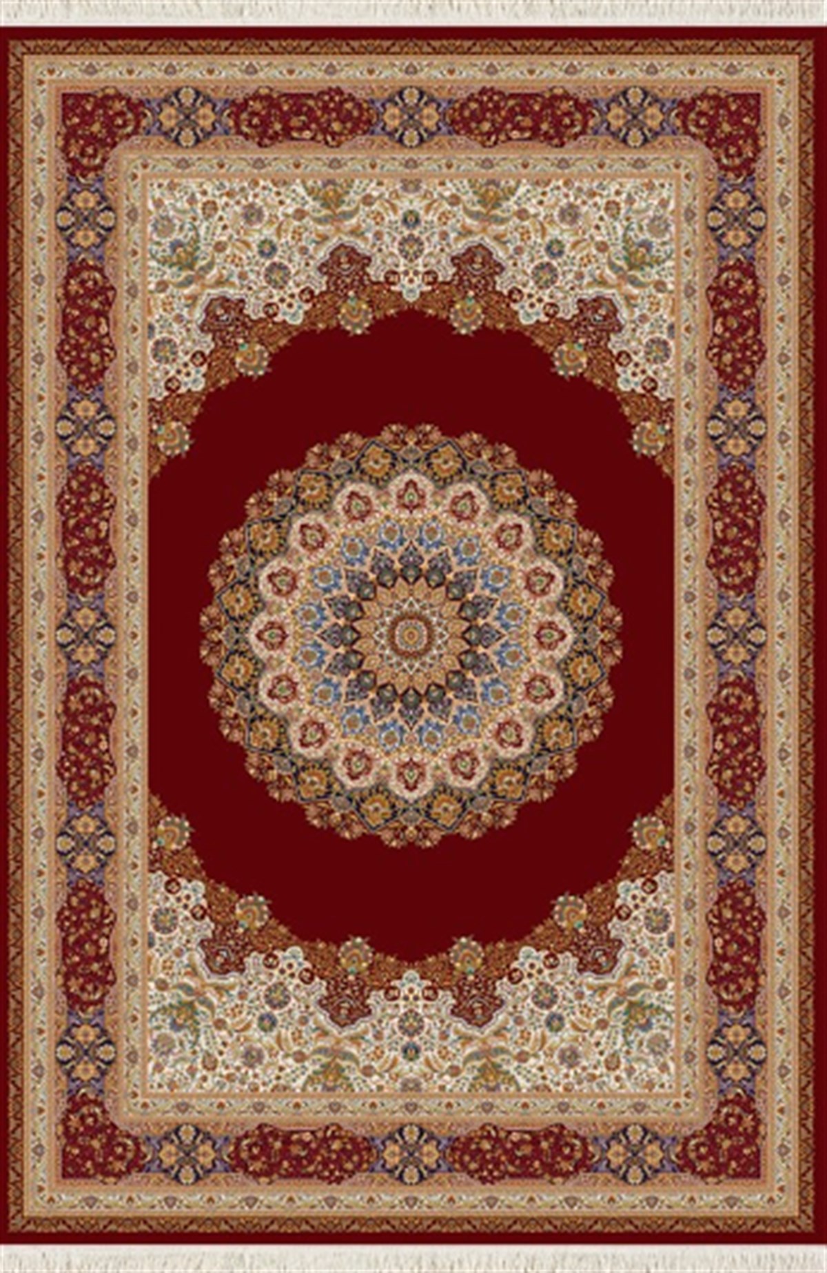 WOOLKNOT HALI QUM İPEK SAÇAK 2044 BORDO
