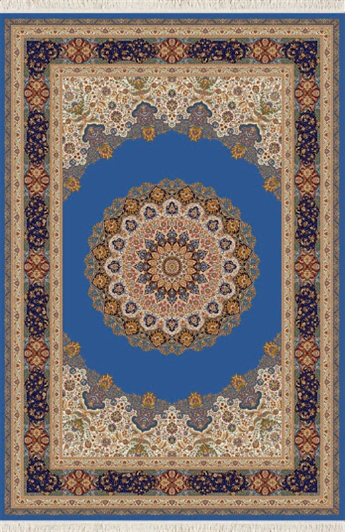 WOOLKNOT HALI QUM İPEK SAÇAK 2045 MAVİ LACİVERT