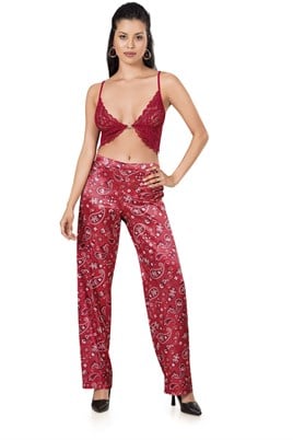 MOONGİRL 227 3LÜ SATEN PİJAMA TAKIMI