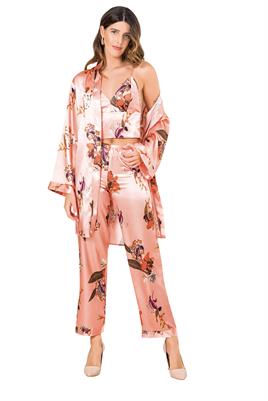 MOONGİRL 332 CROP ÜÇLÜ SATEN PİJAMA TAKIM 