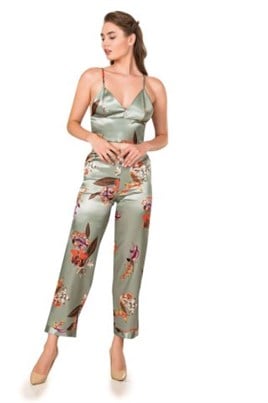 MOONGİRL 334 3LÜ  SATEN PİJAMA TAKIMI