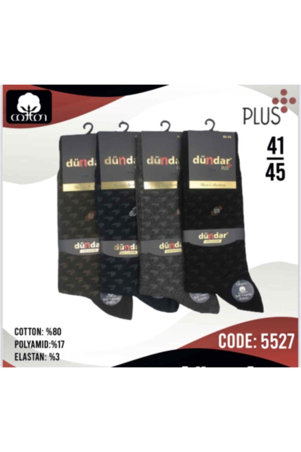 DÜNDAR 5527 PLUS ERKEK LYCRA ÇORAP