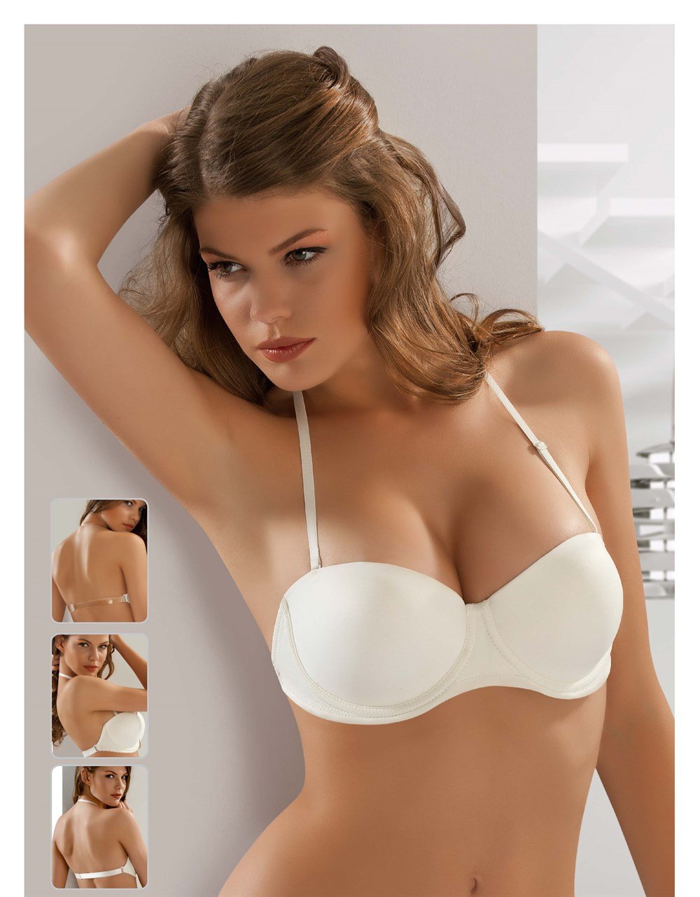 LE JARDİN 7042 IVONNE BASİC BRA SIRTI ŞEFFAF SİLİKONLU PUSH UP SÜTYEN