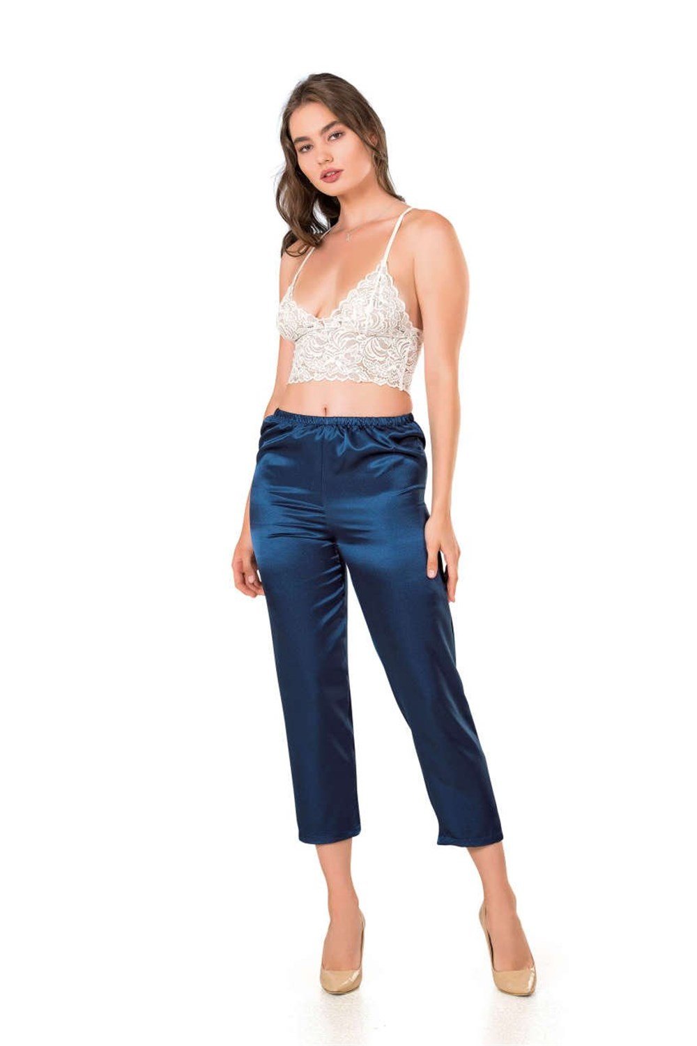 MOONGİRL 306 SATEN PİJAMA TAKIMI 