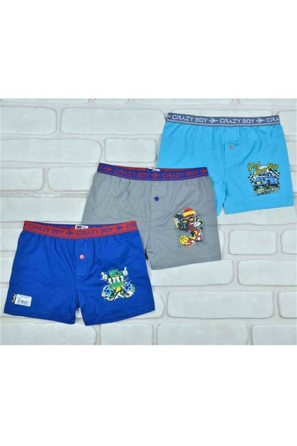 TUTKU 253 ÇOCUK ELASTAN BASKILI BOXER