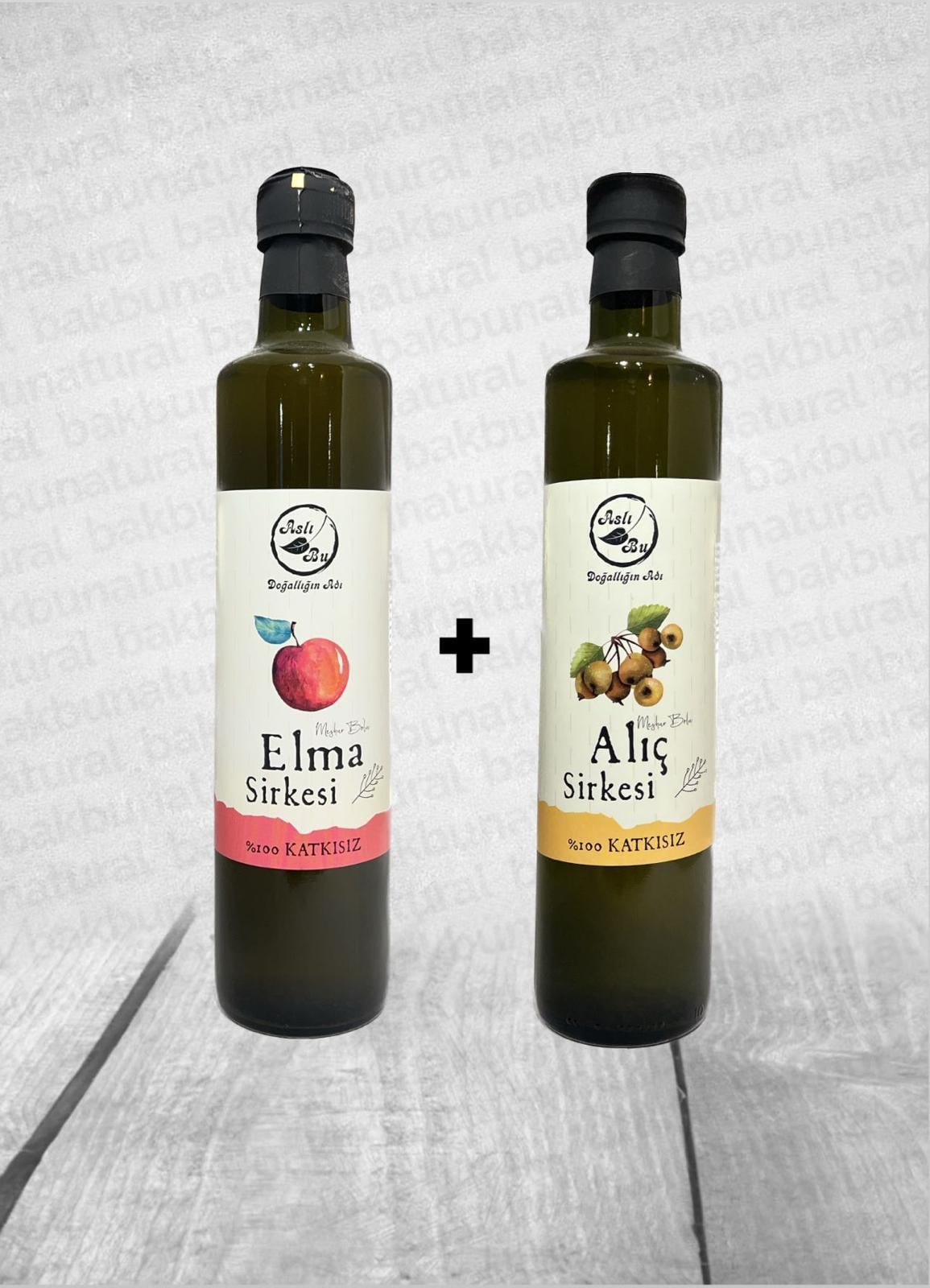 Aslıbu Alıç Sirkesi 500 Ml Ve Elma Sirkesi 500 Ml