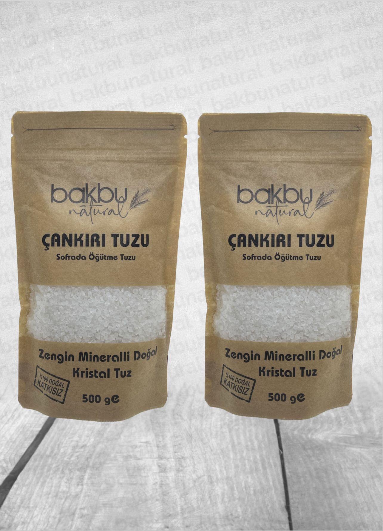 Bakbu Natural 2'Li Çankırı Tuzu 500 Gr x2