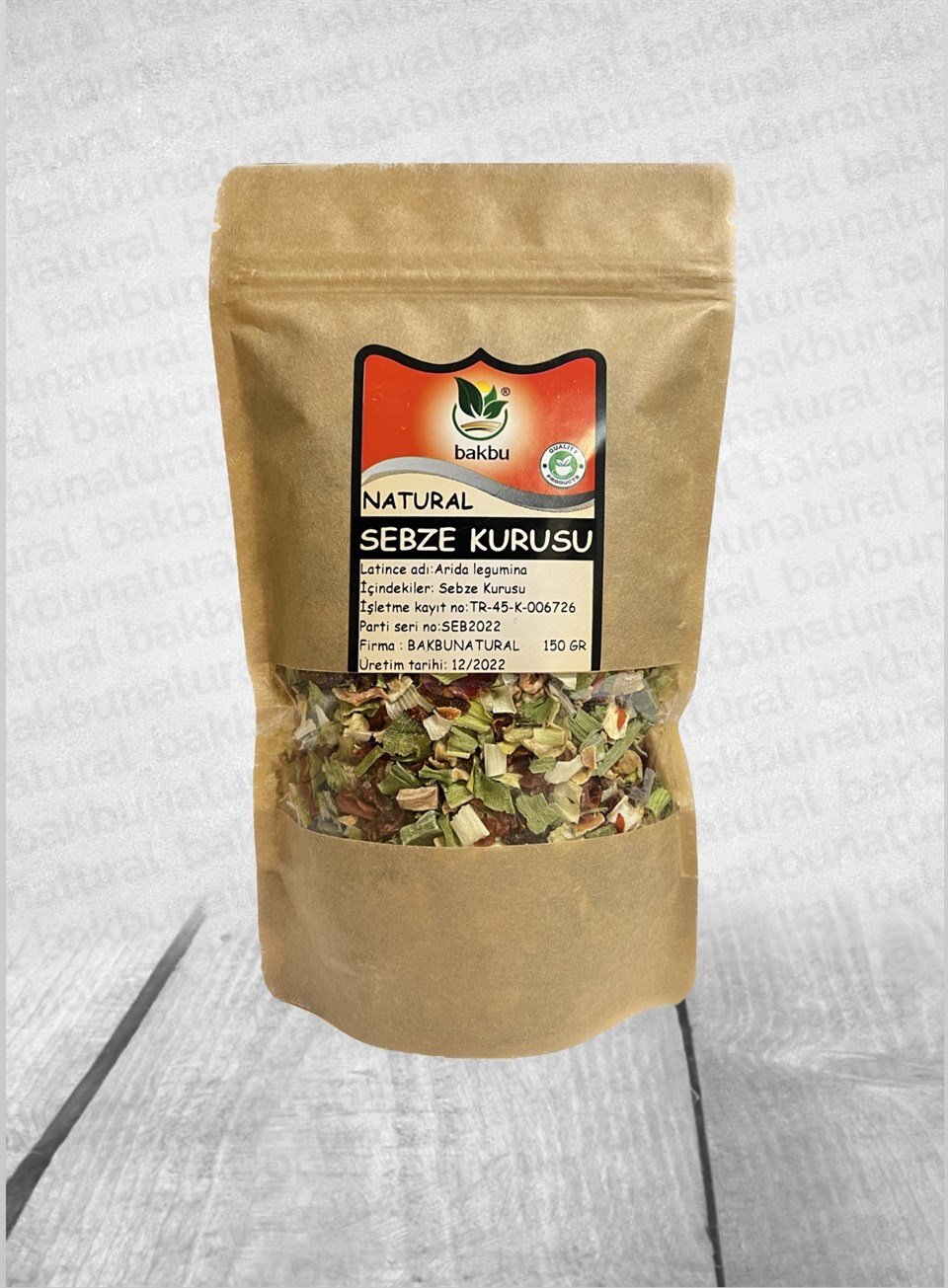 Bakbu Organik Sebze Kurusu 150 GR