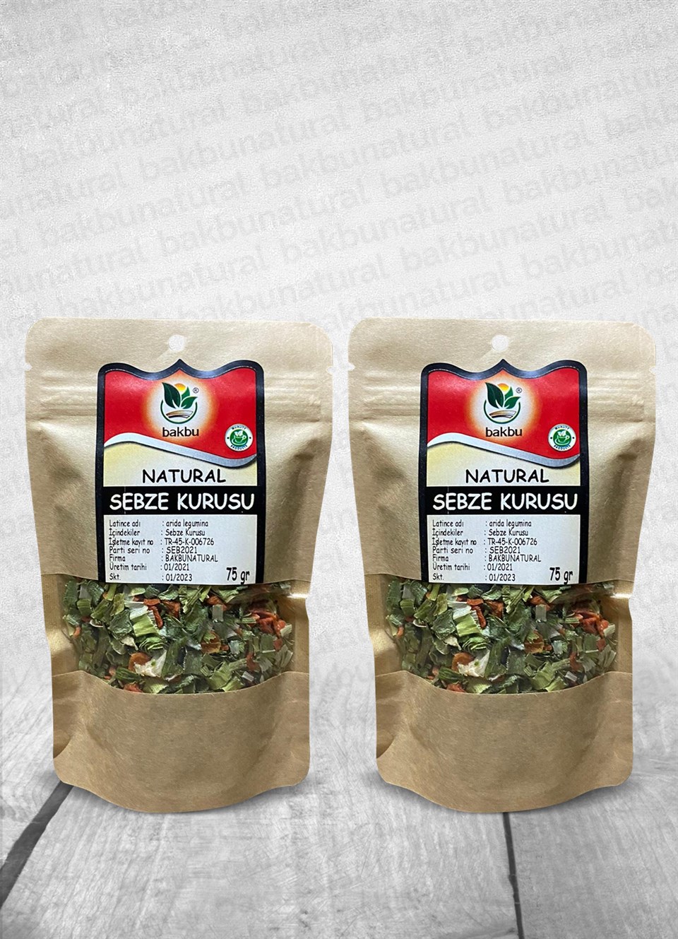 Bakbu Sebze Kurusu 75 Gr X 2 Paket