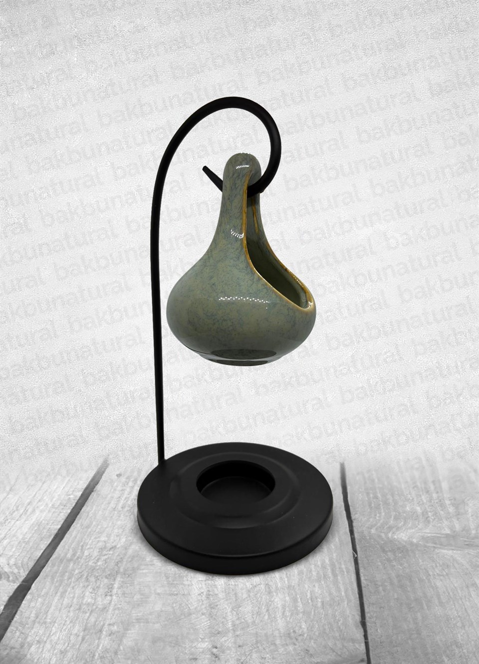 Bakbunatural Standlı Yeşil Seramik Buhurdanlık