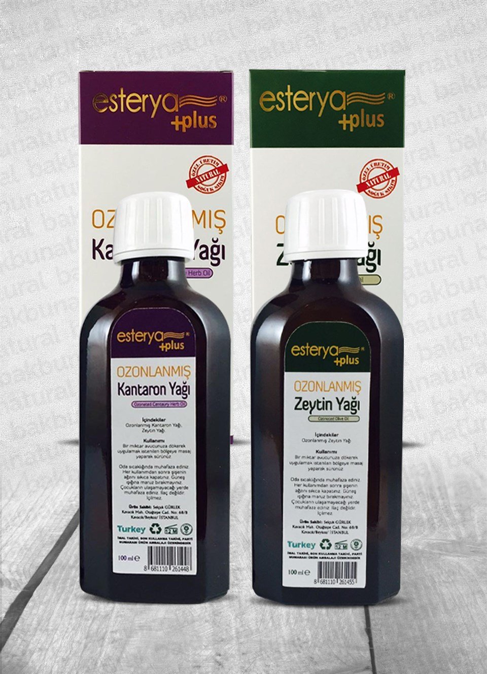 Esterya Plus Ozonlanmış Zeytinyağı 100 Ml Ve Kantaron Yağı 100 Ml