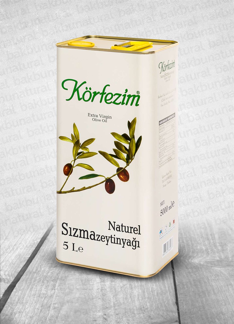 Körfezim Natural Sızma Zeytin Yağı Erken Hasat 5lt
