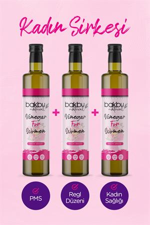 Bakbu Kadın Sirkesi 3'lü 500 ML x 3 (Reglii düzeni,PMS dönemi Yardımcı)