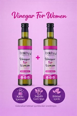 Bakbunatural Vinegar For Women Sirke 2'li 500 ML x2 