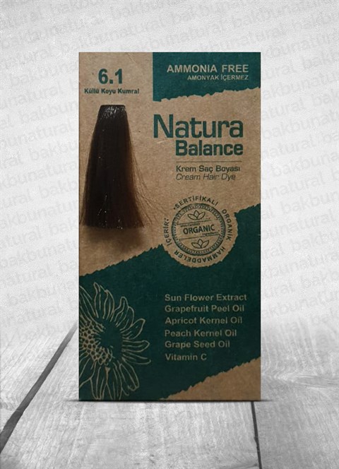 Natura Balance (Krem Saç Boyası) Küllü Koyu Kumral 6.1 60ml