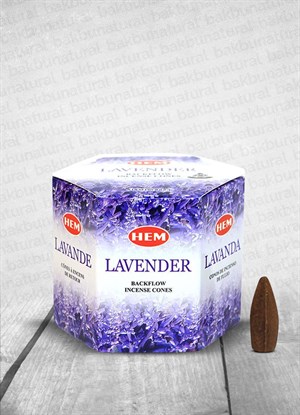 Hem Lavender Geri Akışlı Konik Tütsü 40 Adet
