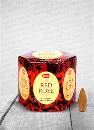 Hem Red Rose Geri Akışlı Konik Tütsü 40 Adet