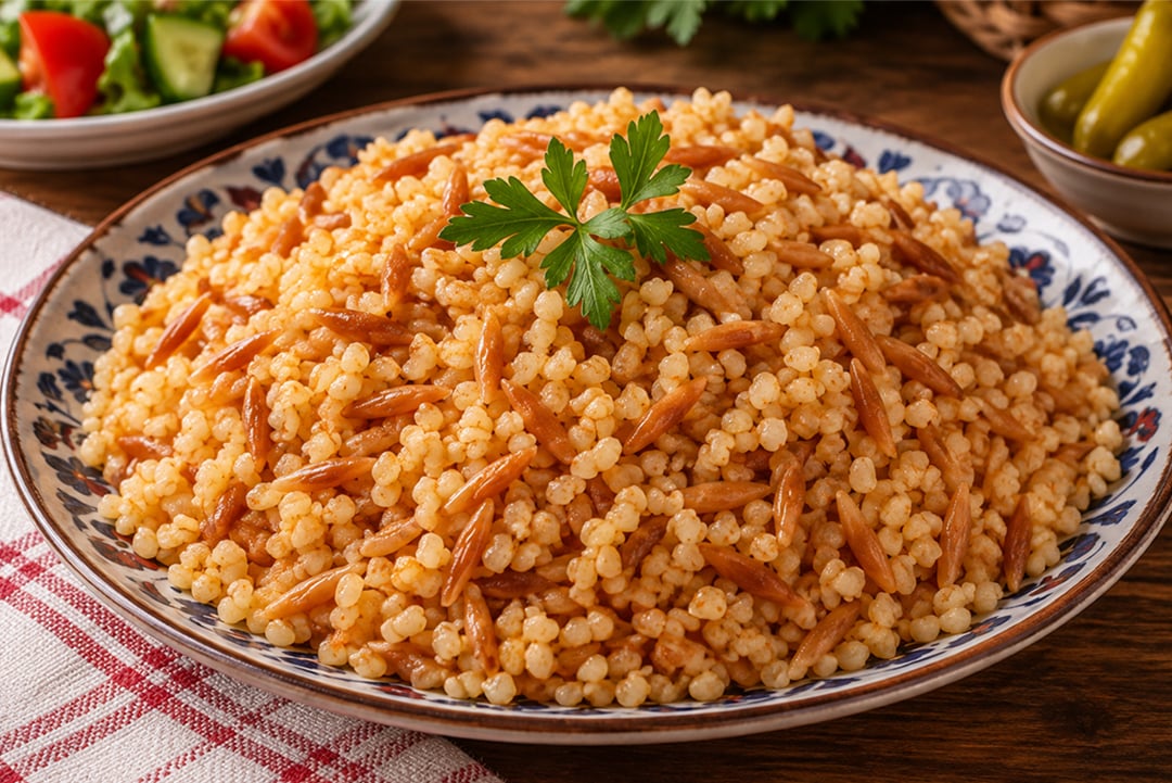 Şehriyeli bulgur pilavı, Arpa şehriyeli bulgur pilavı, İpek Bulgur