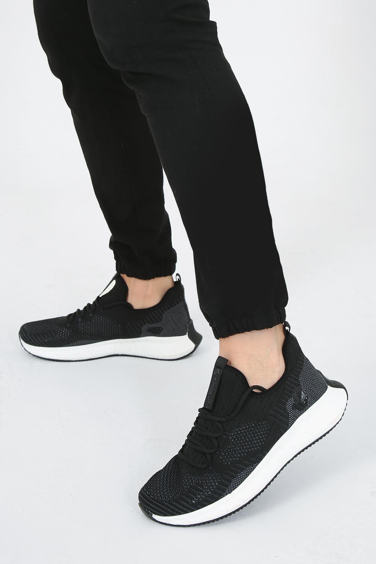 Cassidoshoes Siyah Çelik Örme Rahat Taban Erkek Spor Ayakkabı I Cassido  Shoes