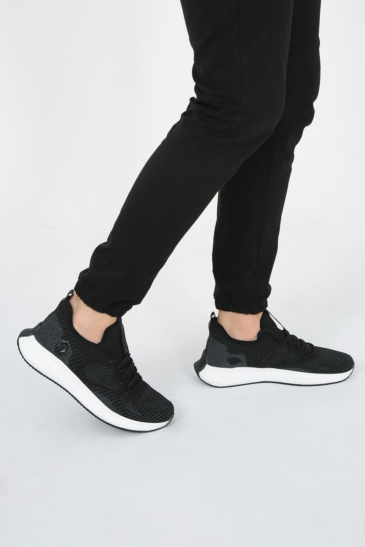 Cassidoshoes Siyah Çelik Örme Rahat Taban Erkek Spor Ayakkabı I Cassido  Shoes