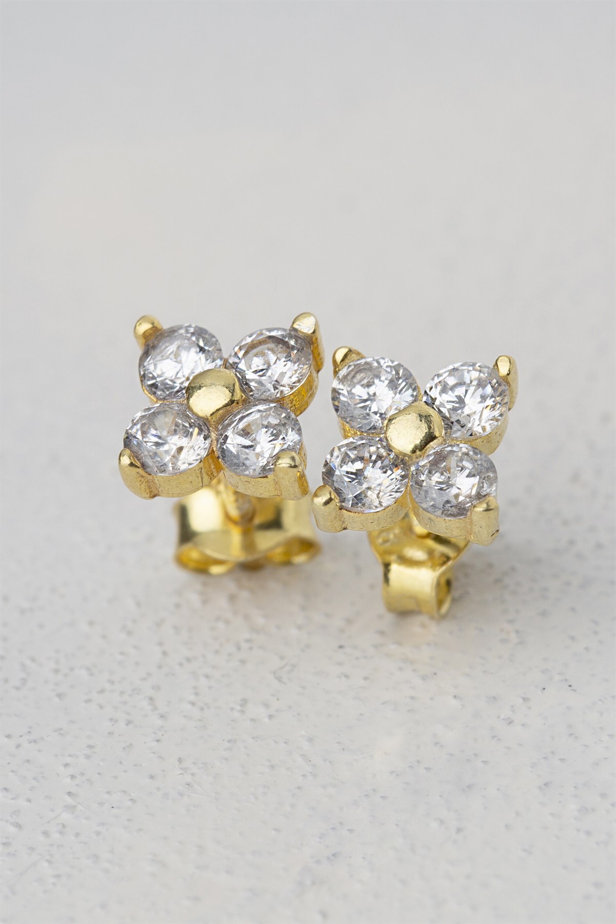 925 Ayar Gümüş Yonca Küpe ve Kolye Set