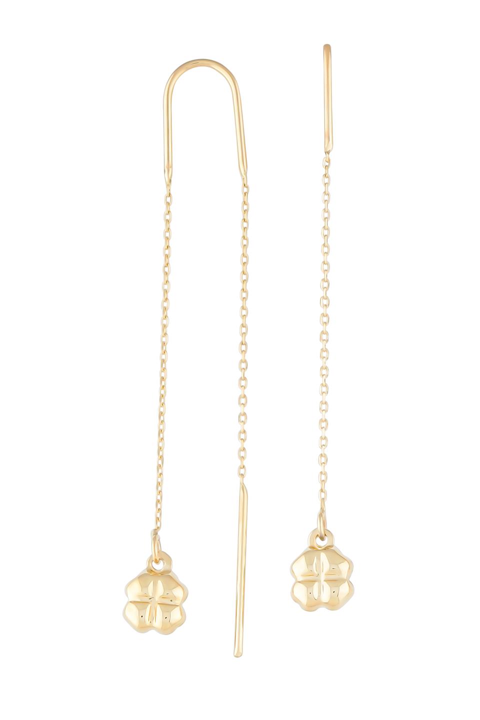 Altın Sallantılı Yonca Küpe