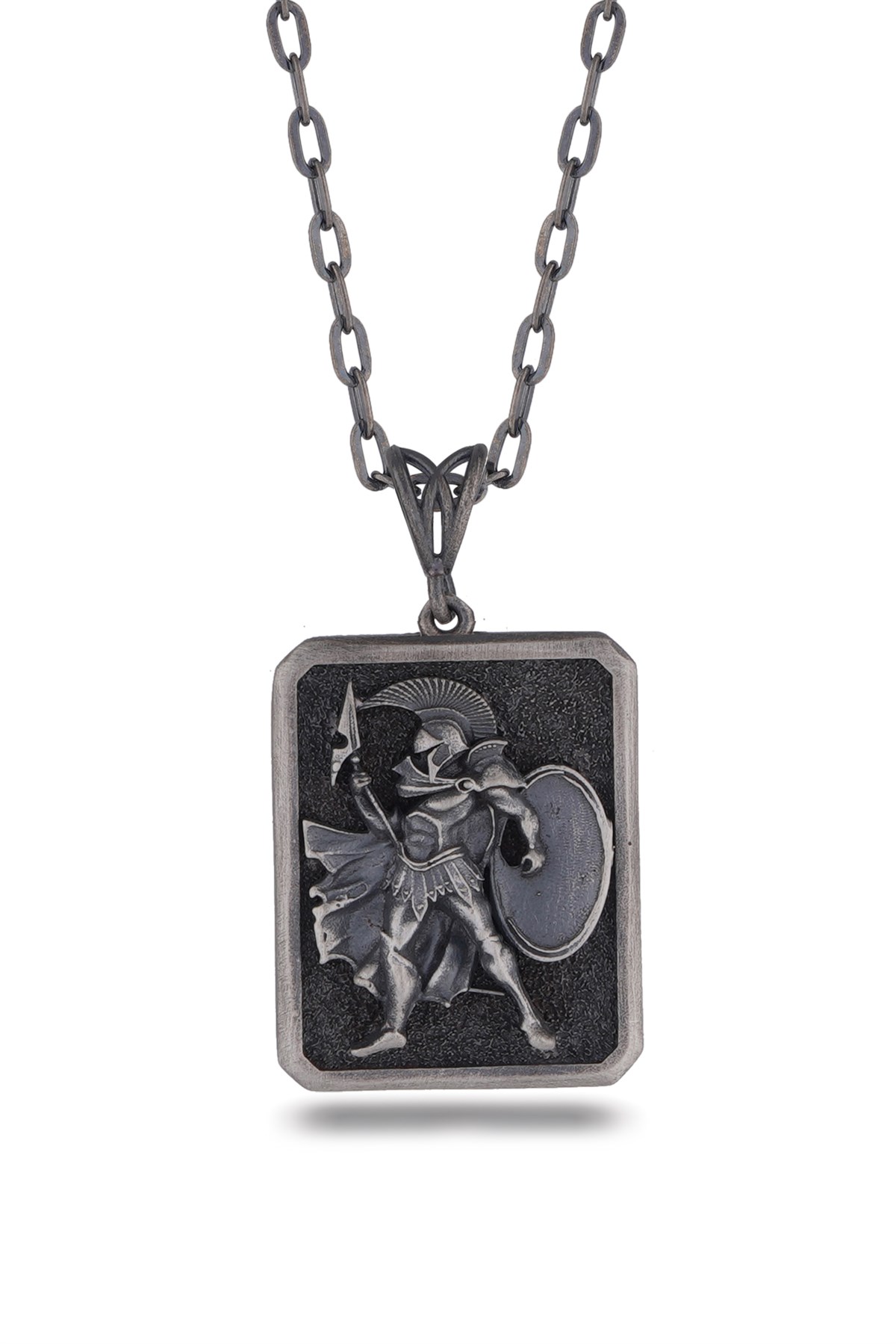 Gümüş Spartalı Savaşcı Erkek Kolye