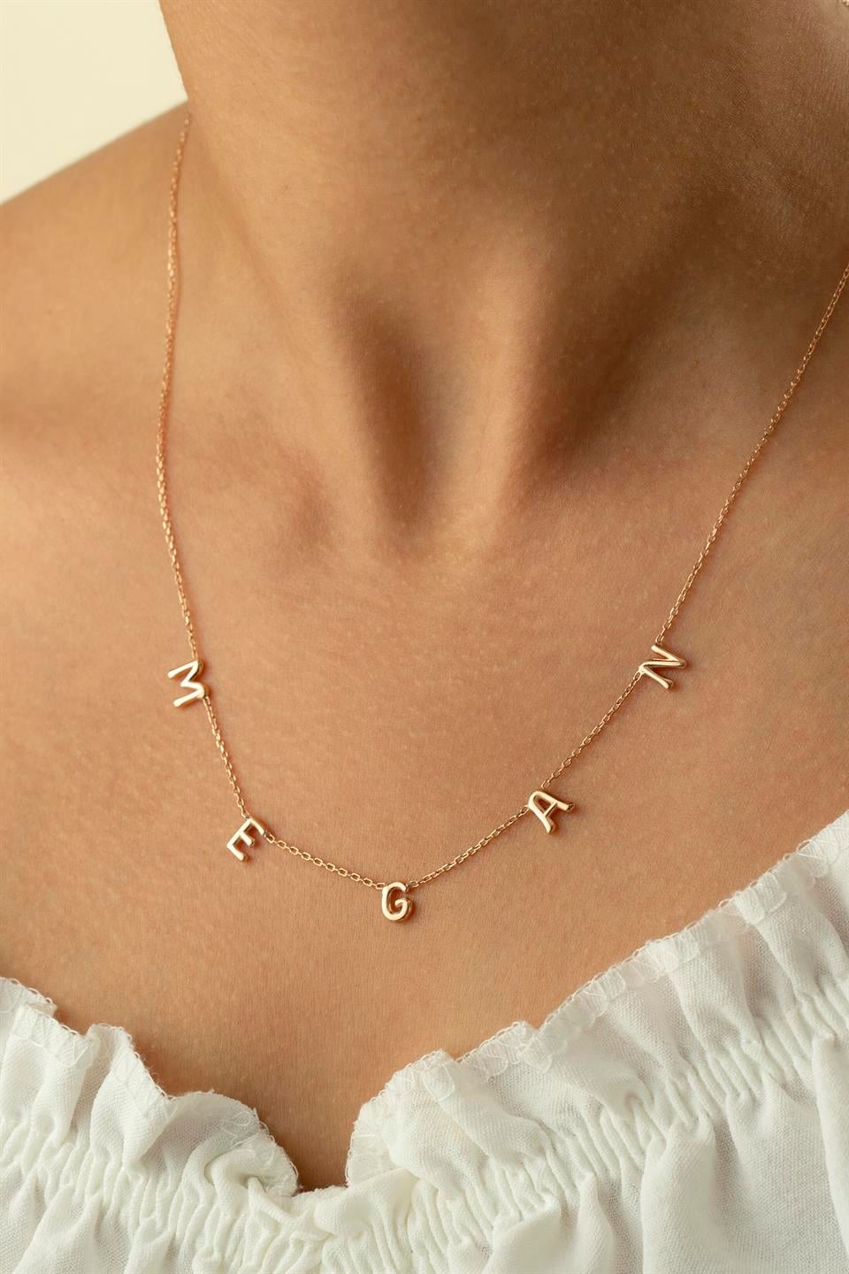 Gümüş Balon İsim Kolye