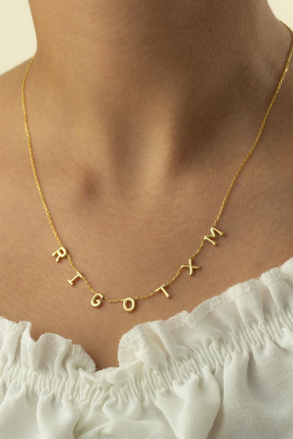 Gümüş Balon İsim Kolye