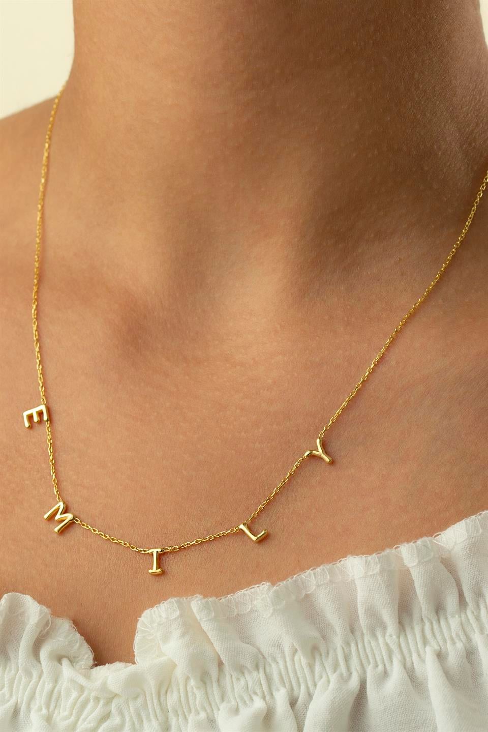 Gümüş Balon İsim Kolye