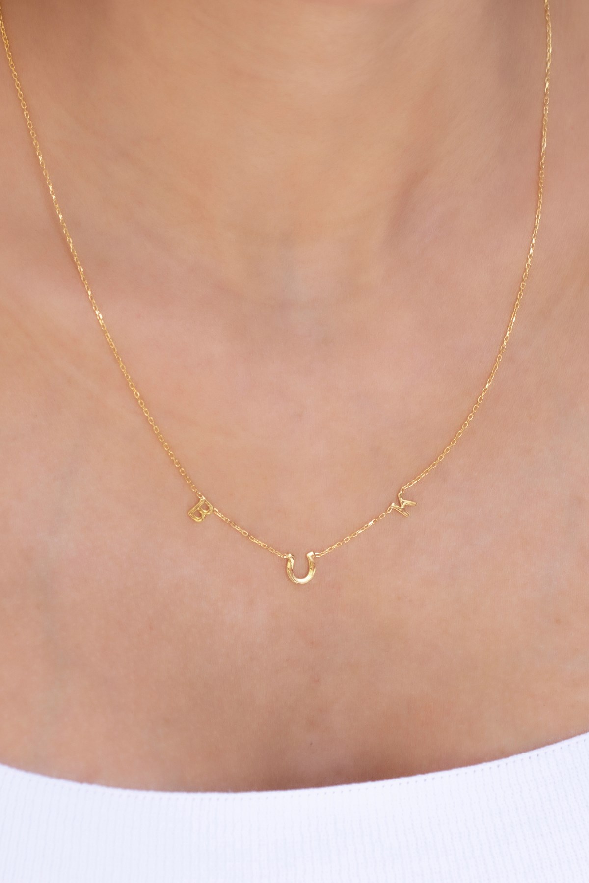 Gümüş Nal Harf Kolye