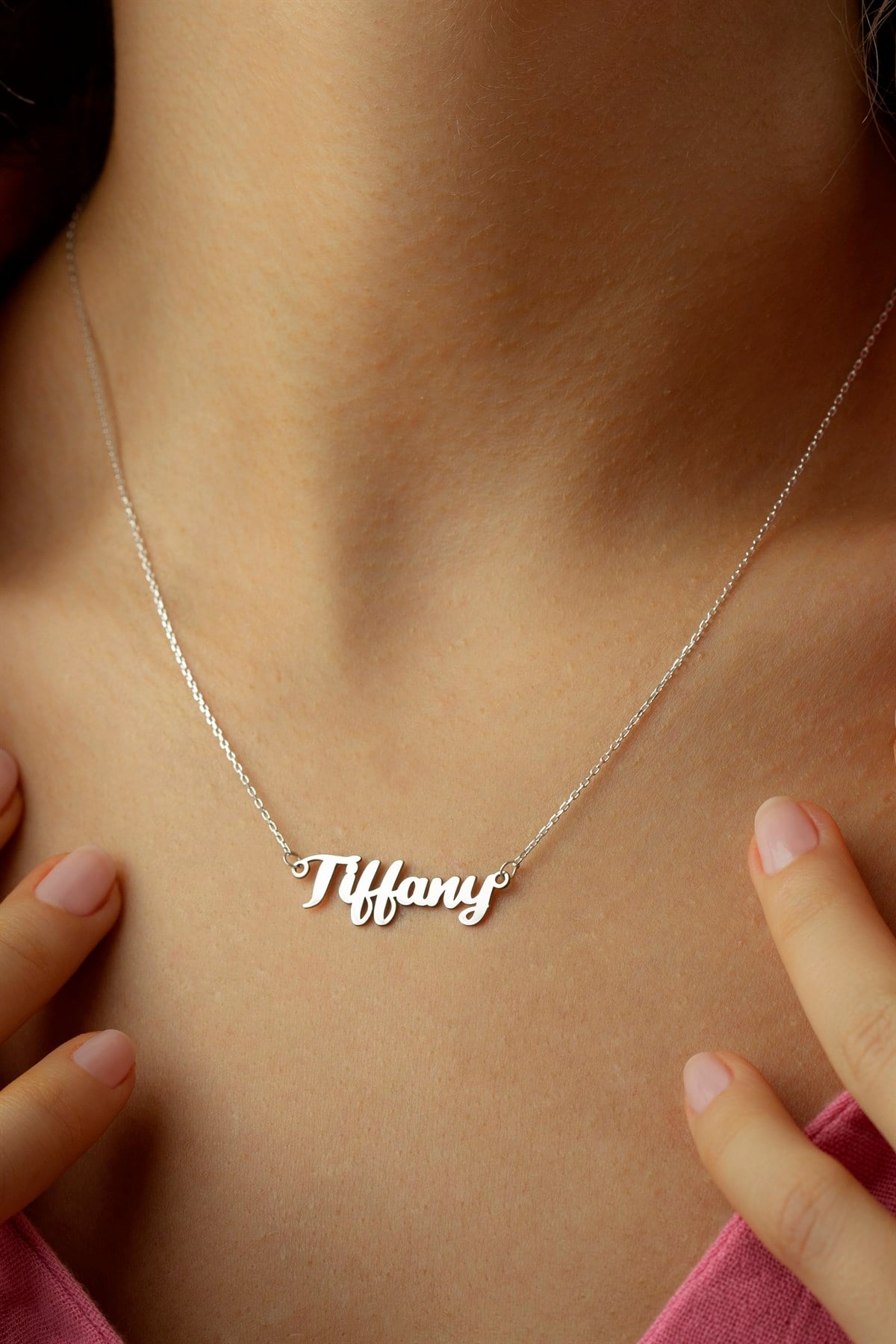 Gümüş İsim Kolye 