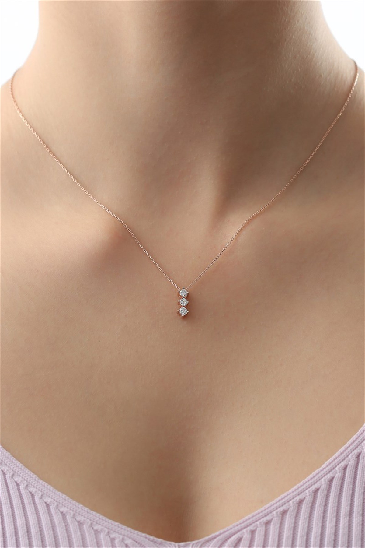 Gümüş Taşlı Kolye