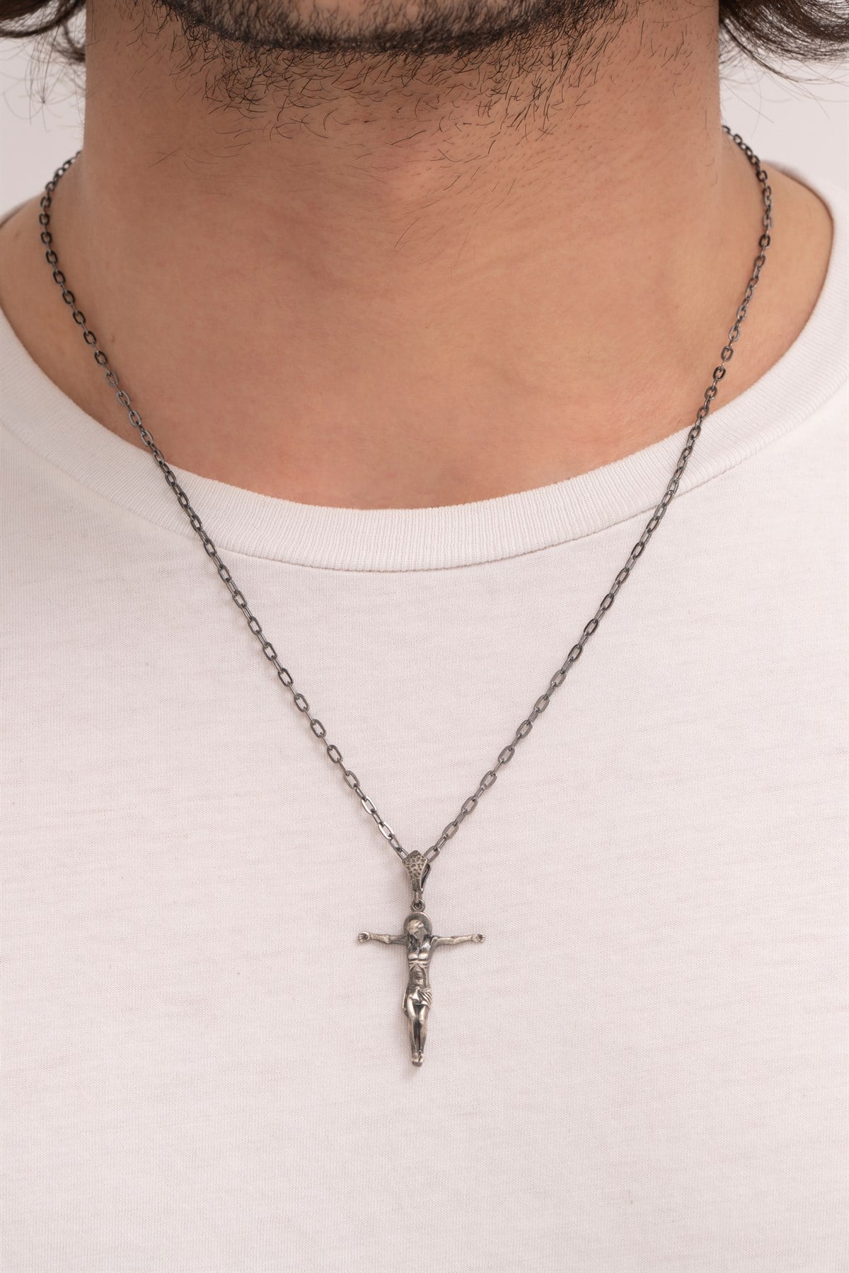 Hz. İsa Gümüş Erkek Kolye