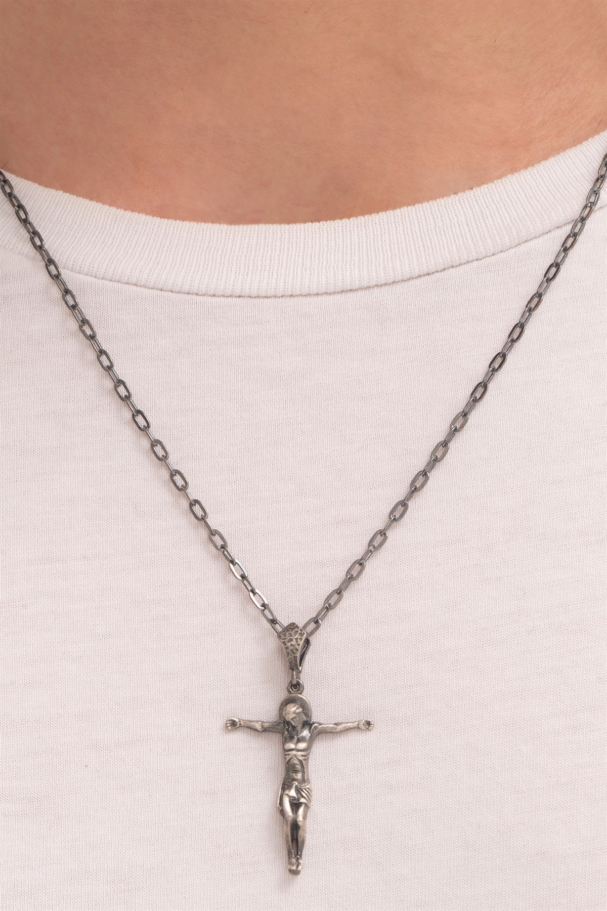 Hz. İsa Gümüş Erkek Kolye