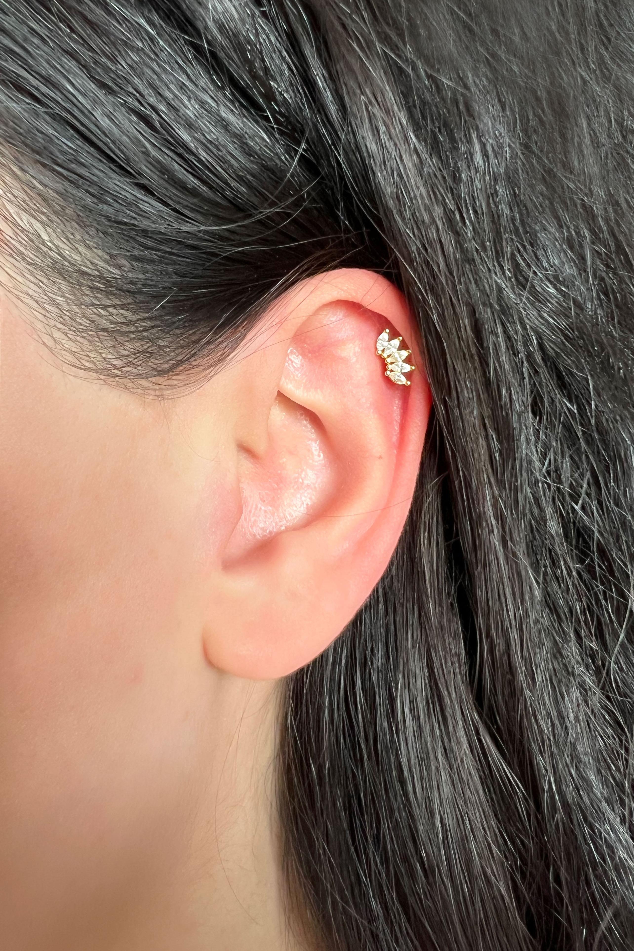 Kadın 925 Ayar Gümüş Piercing