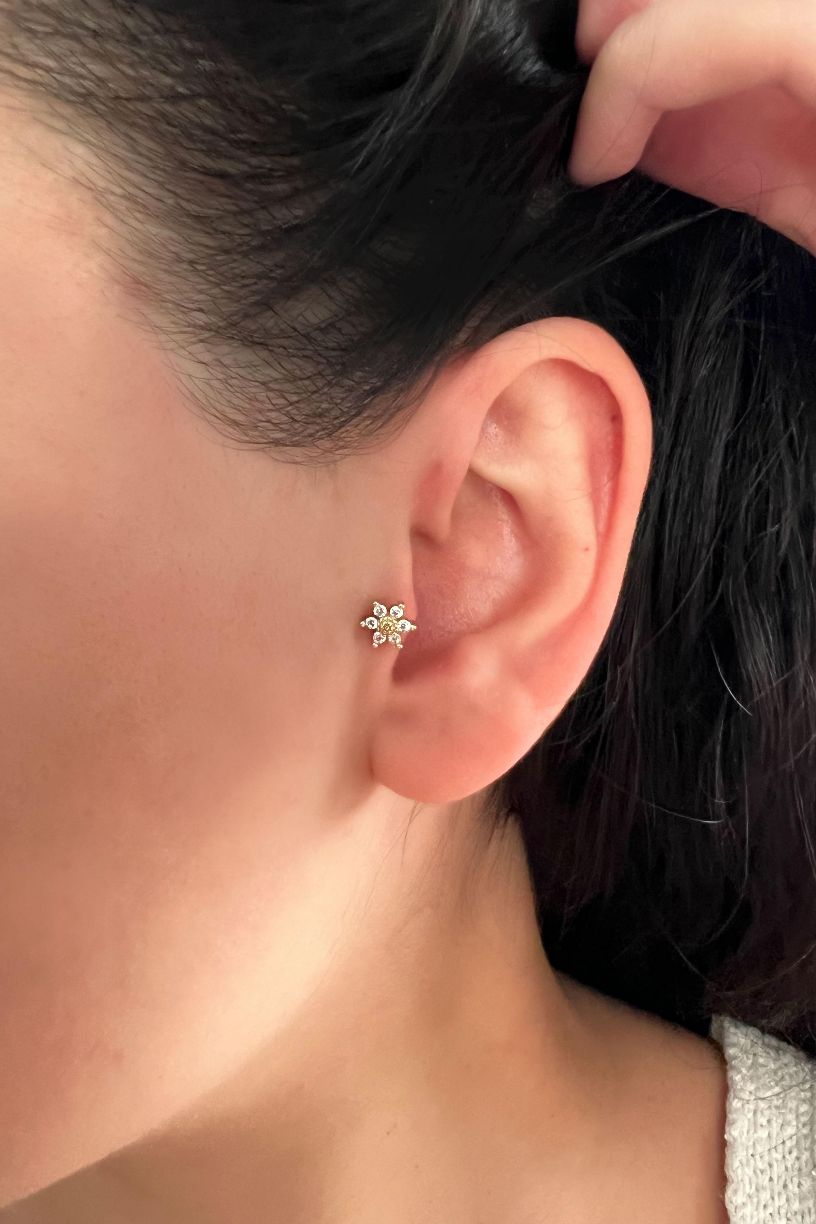 Kadın 925 Ayar Gümüş Piercing