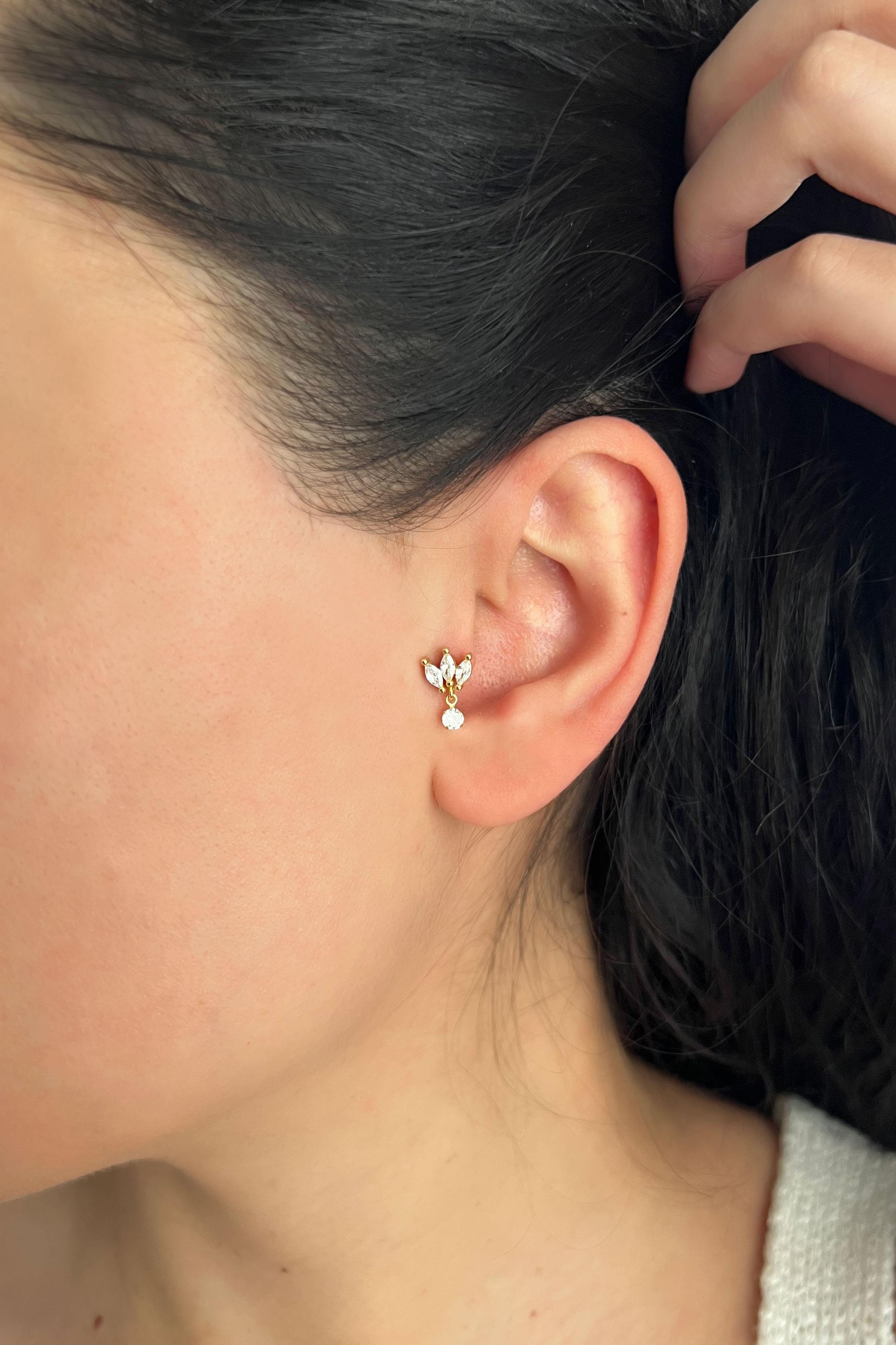 Kadın 925 Ayar Gümüş Piercing
