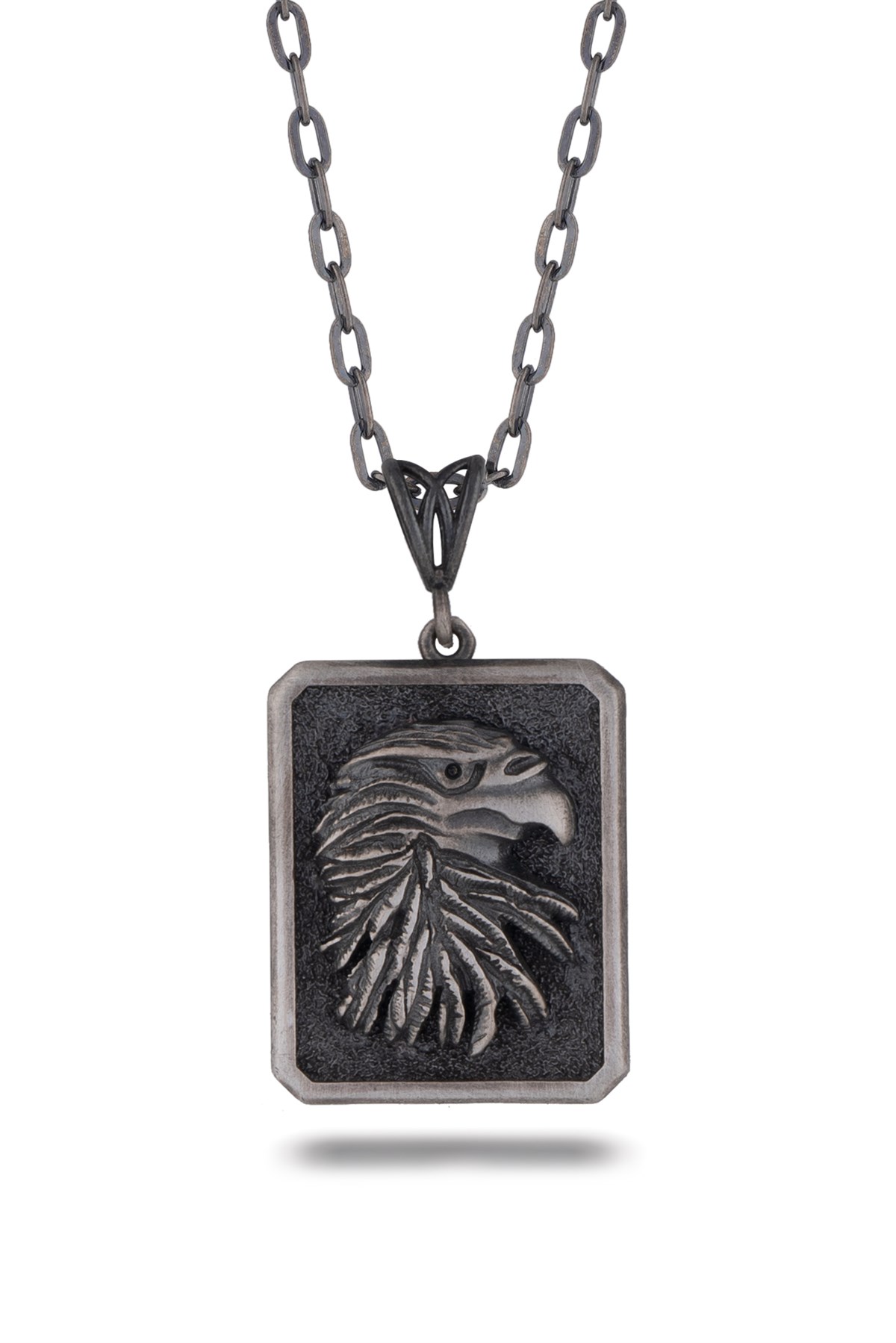 Gümüş Kartal Figürlü Erkek Kolye