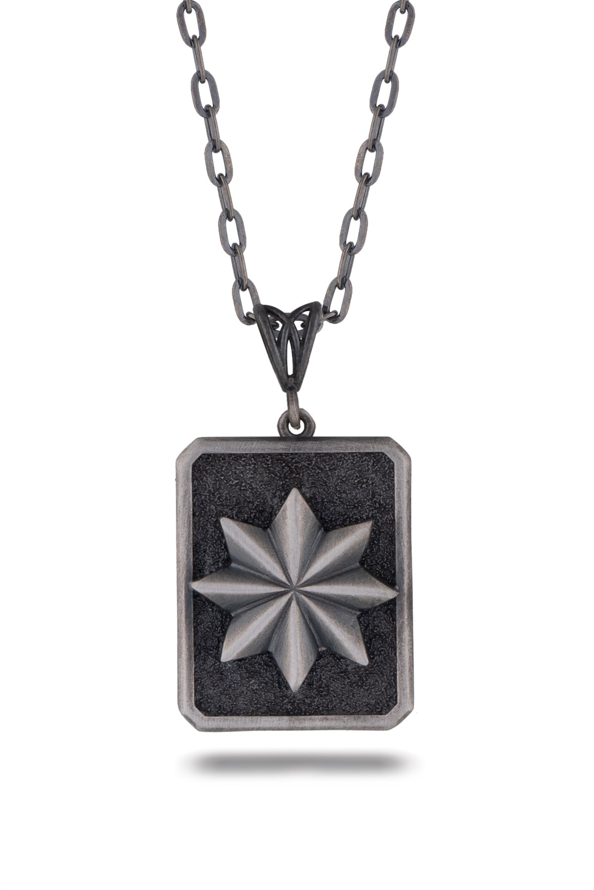 Gümüş Çoban Yıldızı Figürlü Erkek Kolye