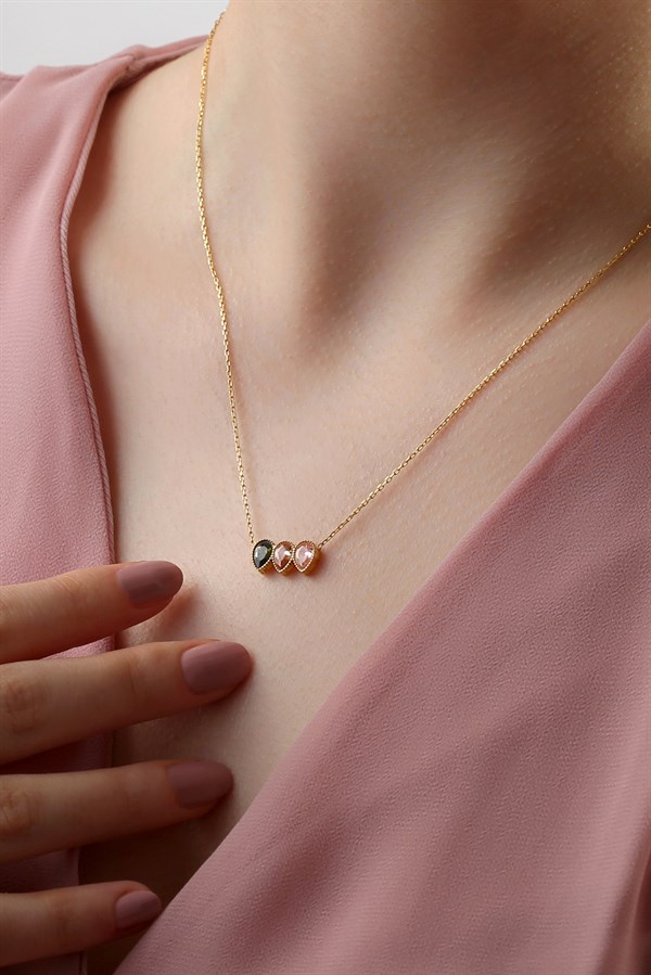 925 Ayar Damla Gümüş Kolye