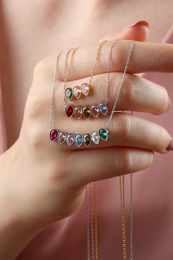 925 Ayar Damla Gümüş Kolye