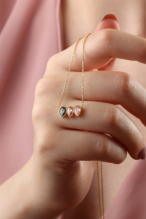 925 Ayar Damla Gümüş Kolye