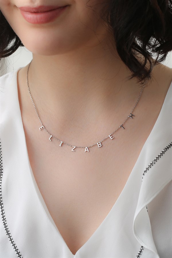 925 Ayar Gümüş İsim Kolye