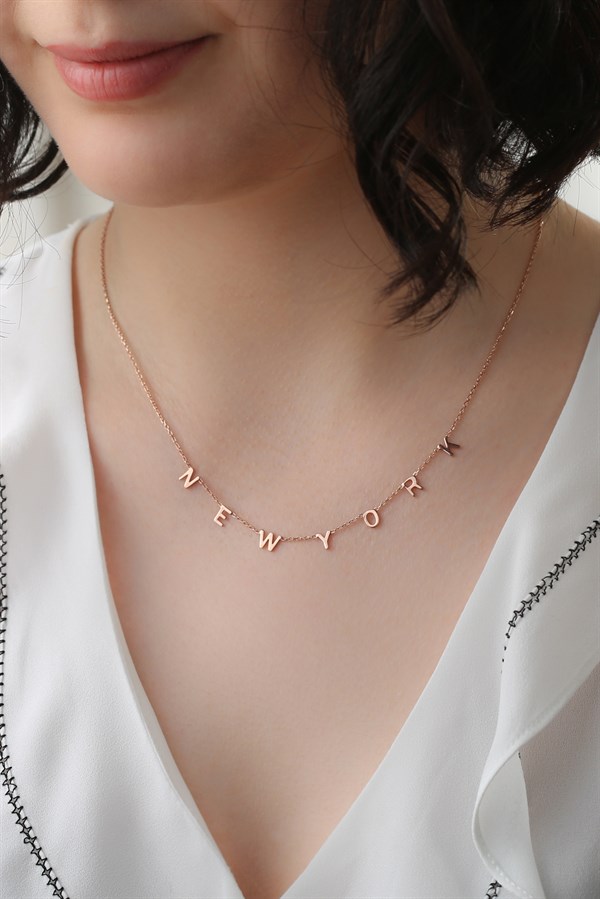 925 Ayar Gümüş İsim Kolye