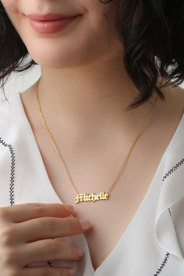 925 Ayar Gümüş İsim Kolye