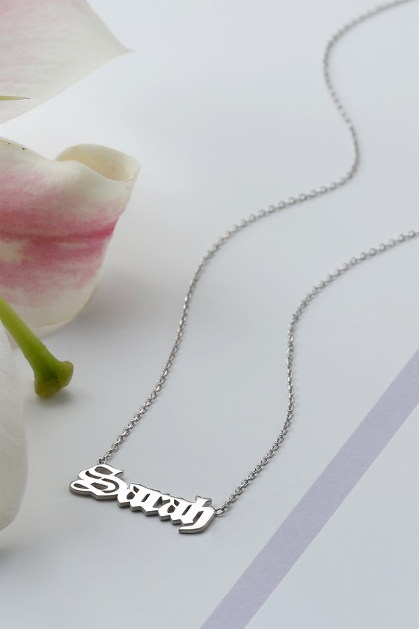 925 Ayar Gümüş İsim Kolye